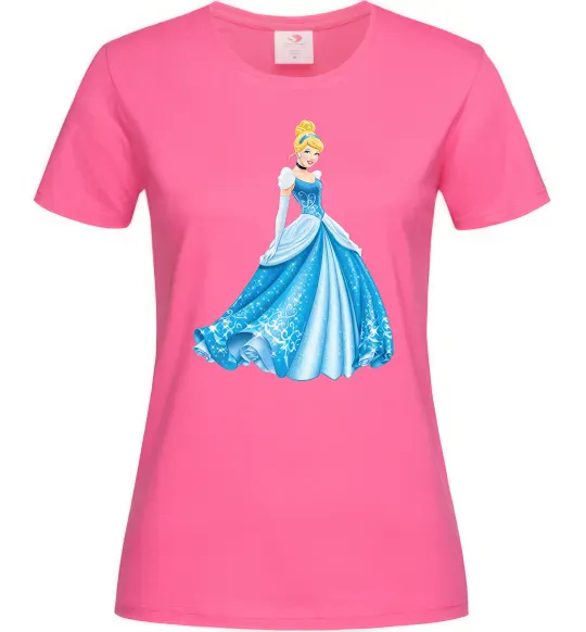 Женская футболка Cinderella in blue Ярко-розовый фото