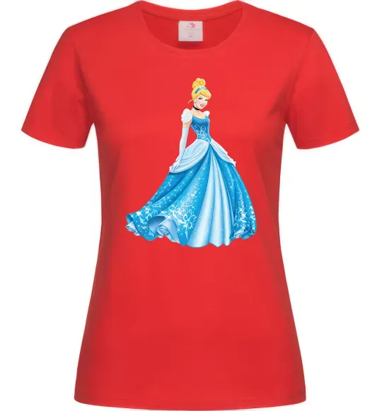 Женская футболка Cinderella in blue Красный фото