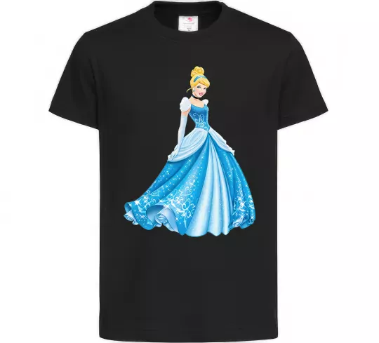 Детская футболка Cinderella in blue Черный фото