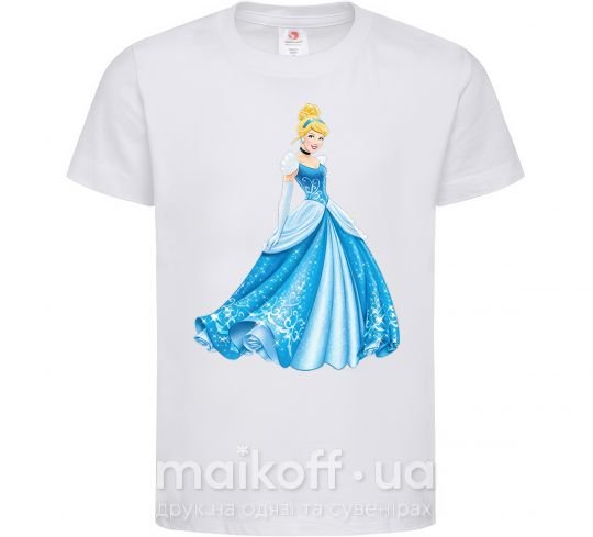 Детская футболка Cinderella in blue Белый фото