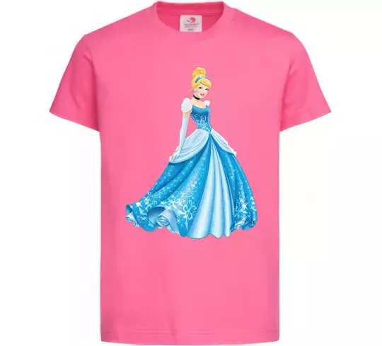 Детская футболка Cinderella in blue Ярко-розовый фото