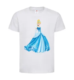 Детская футболка Cinderella in blue Белый фото