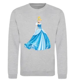 Свитшот Cinderella in blue Серый меланж фото