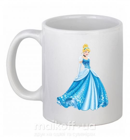 Чашка керамическая Cinderella in blue Белый фото