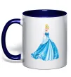 Чашка с цветной ручкой Cinderella in blue Глубокий темно-синий фото