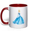 Чашка с цветной ручкой Cinderella in blue Красный фото