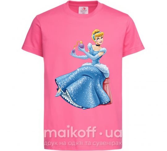 Детская футболка Золушка с парфюмом Ярко-розовый фото