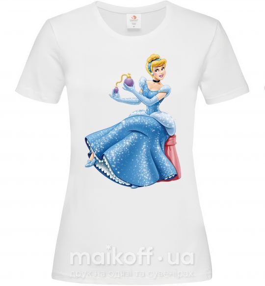 Женская футболка Золушка с парфюмом Белый фото