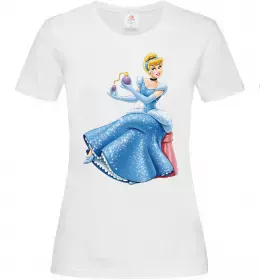 Жіноча футболка Попелюшка з парфумами Білий фото