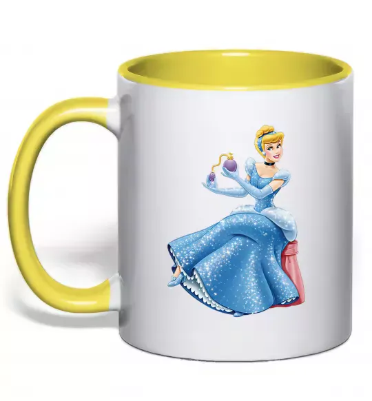 Чашка с цветной ручкой Попелюшка з парфумами Солнечно желтый фото