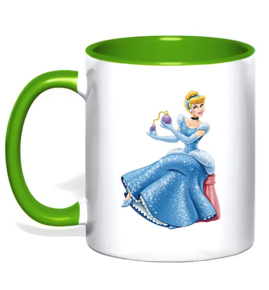 Чашка с цветной ручкой Попелюшка з парфумами Зеленый фото