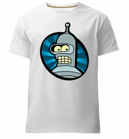 Мужская премиум футболка Бендер лого Белый фото