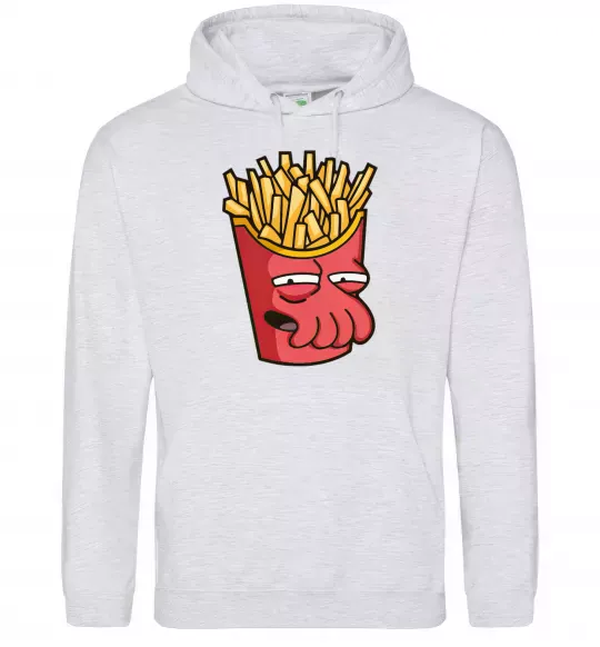 Жіноча толстовка (худі) Зойдберг фри Сірий меланж фото