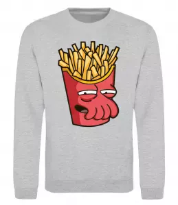 Свитшот Зойдберг фри Серый меланж фото