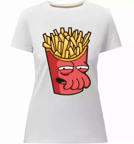 Женская премиум футболка Зойдберг фри Белый фото