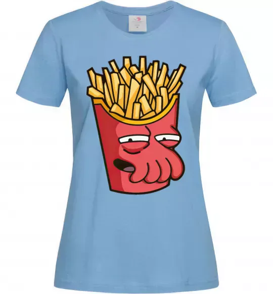 Женская футболка Зойдберг фри Голубой фото