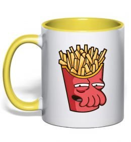 Чашка с цветной ручкой Зойдберг фри