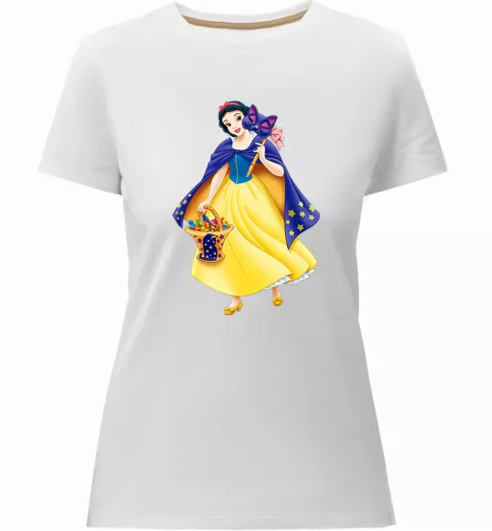 Женская премиум футболка Білосніжка маскарад Белый фото