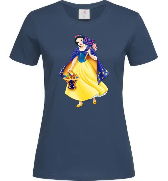 Жіноча футболка Білосніжка маскарад Темно-синій фото