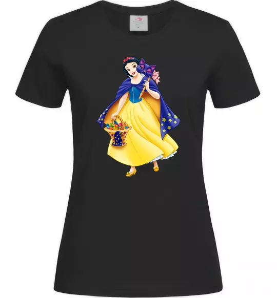 Жіноча футболка Білосніжка маскарад Чорний фото