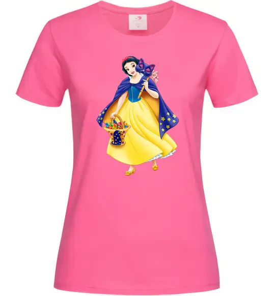 Жіноча футболка Білосніжка маскарад Яскраво-рожевий фото