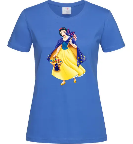 Жіноча футболка Білосніжка маскарад Яскраво-синій фото