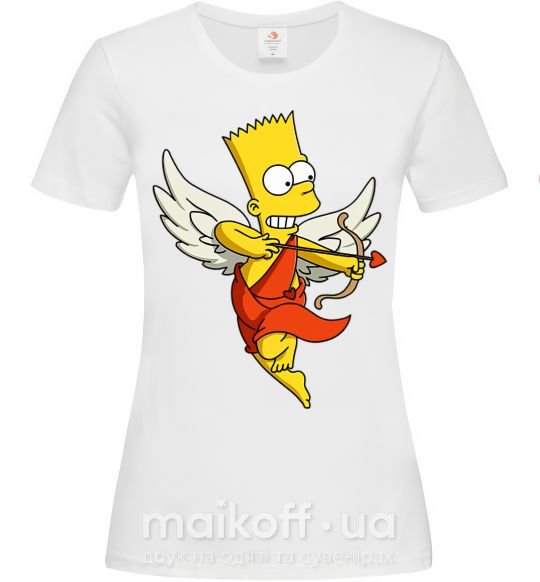 Женская футболка Барт купидон Белый фото