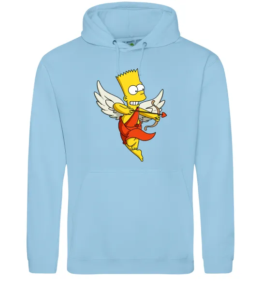 Жіноча толстовка (худі) Барт купідон Блакитний фото