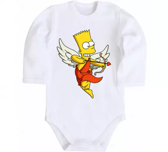 Дитячий бодік Барт купідон Білий фото