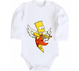 Дитячий бодік Supreme Bart Білий фото