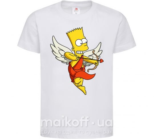 Детская футболка Барт купидон Белый фото