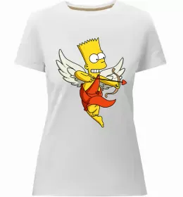 Женская премиум футболка Ліса та Барт Белый фото