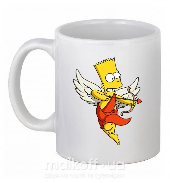 Чашка керамическая Барт купидон Белый фото