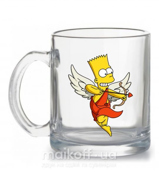 Чашка скляна Барт купидон Прозорий фото