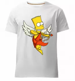 Мужская премиум футболка Ліса та Барт Белый фото