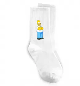 Носки Homer Simpson Woo Hoo Белый фото