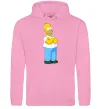Мужская толстовка (худи) Гомер Розовый фото