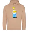 Чоловіча толстовка (худі) Гомер Пісочний фото