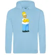 Мужская толстовка (худи) Гомер Голубой фото
