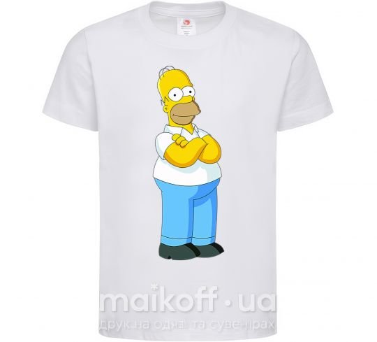 Детская футболка Гомер крут Белый фото