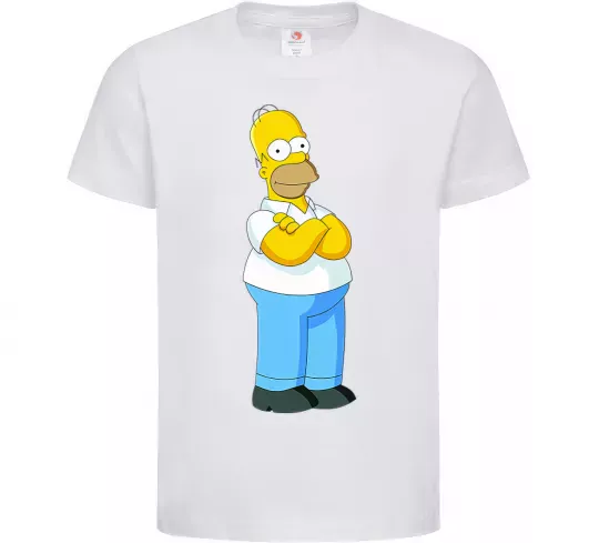 Дитяча футболка Гомер Білий фото