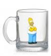 Чашка стеклянная Гомер крут Прозрачный фото