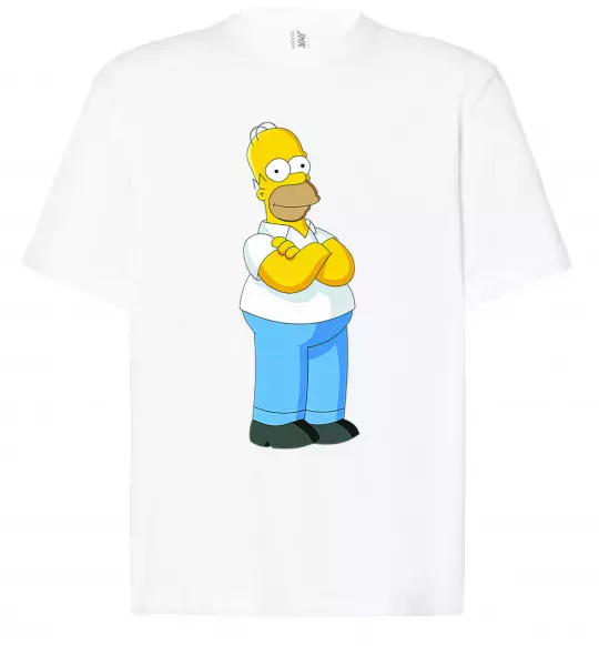 Футболка Оверсайз Гомер Белый фото