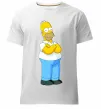 Мужская премиум футболка Гомер Белый фото