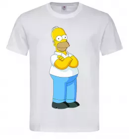 Чоловіча футболка Гомер Білий фото
