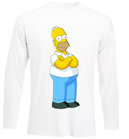 Лонгслив Гомер Белый фото