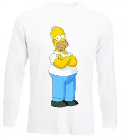Лонгслив Гомер Сімпсон показує пальцем Черный фото Лонгслив Гомер Сімпсон показує пальцем Черный фото