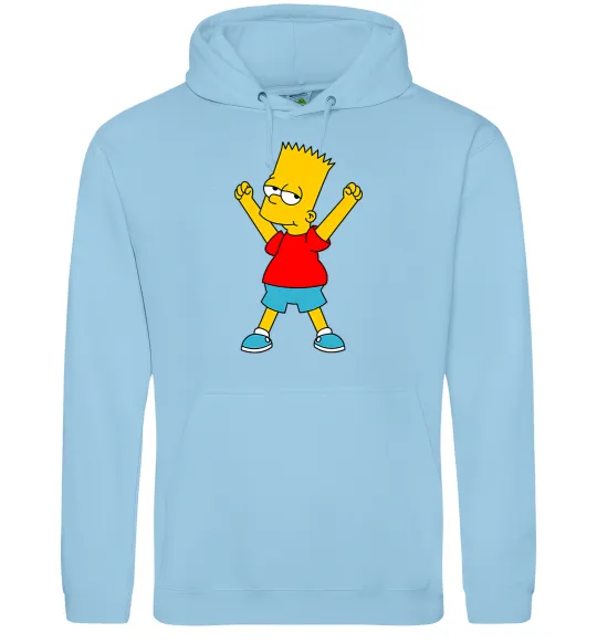 Чоловіча толстовка (худі) Барт переможець Блакитний фото