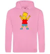 Жіноча толстовка (худі) Барт переможець Рожевий фото