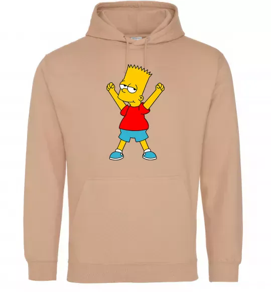 Женская толстовка (худи) Барт переможець Песочный фото